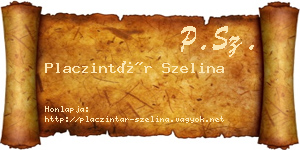 Placzintár Szelina névjegykártya